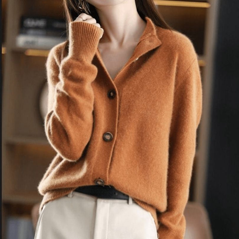 Langærmet cardigan med knapper