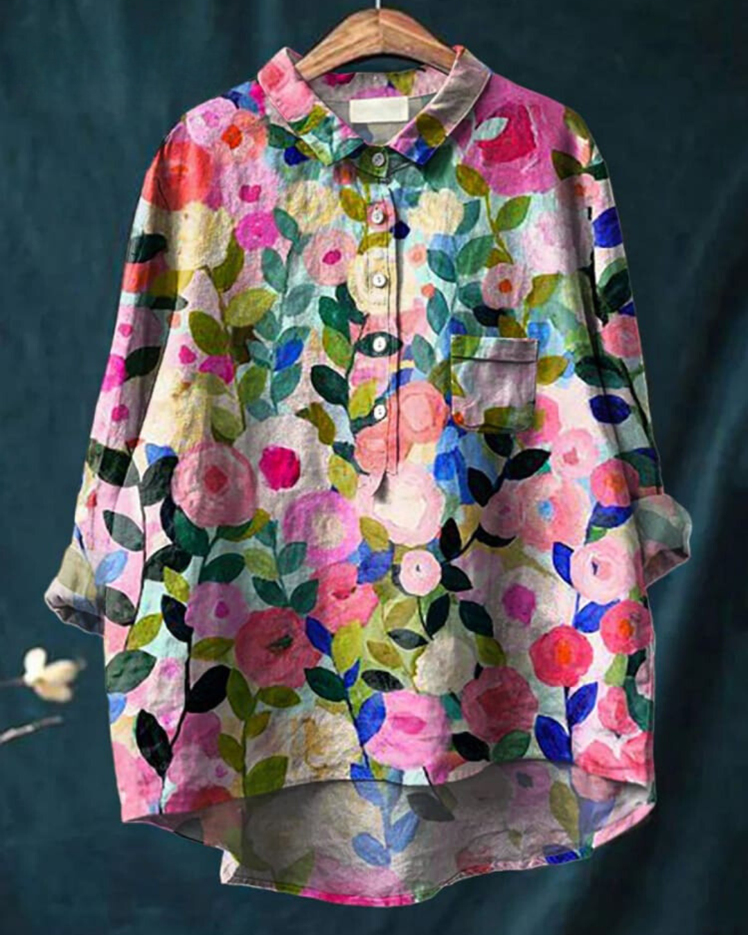Inga | Blomstret bluse med romantisk feminin charme