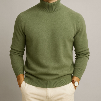 Kristian | Rund hals striksweater med klassisk pasform