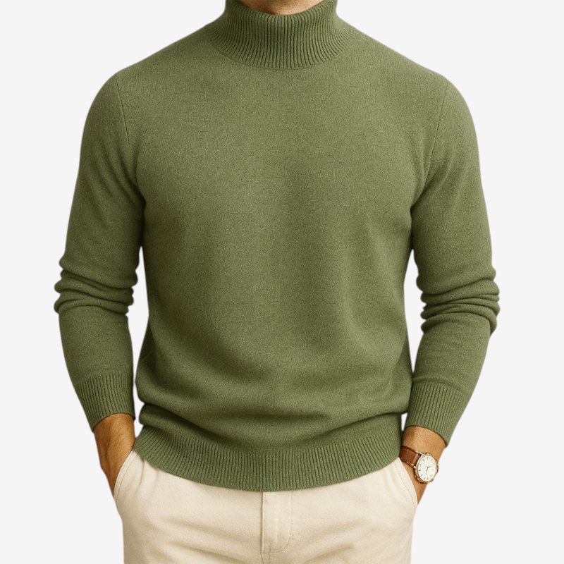 Kristian | Rund hals striksweater med klassisk pasform