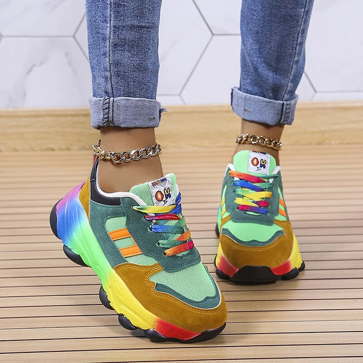 Stilfulde Komfortable Legende Regnbue Sneakers