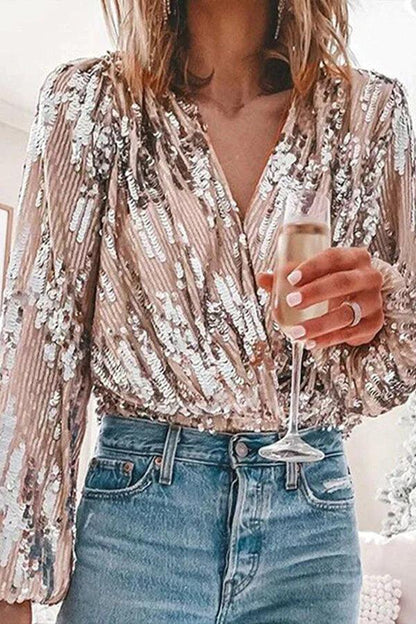 Kvalitets Moderne Elegant Stilfuld Glimmerbluse