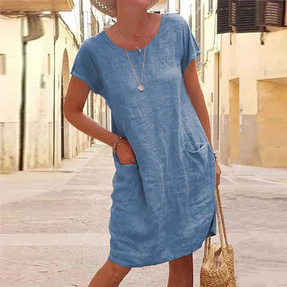 Elegant Komfortabel Casual Sommer Kjole