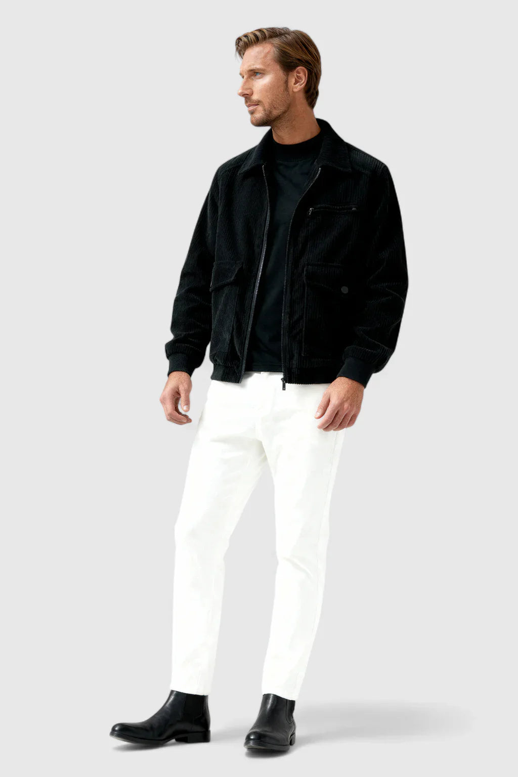 Moderne Casual Stilfuld Corduroy Jakke