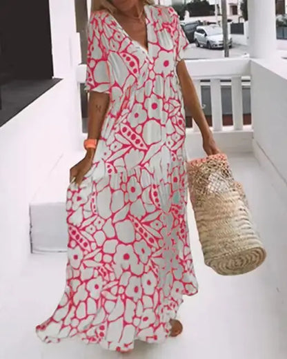 Dame Elegant Komfortabel Sommer Maxikjole