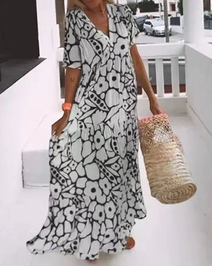 Dame Elegant Komfortabel Sommer Maxikjole