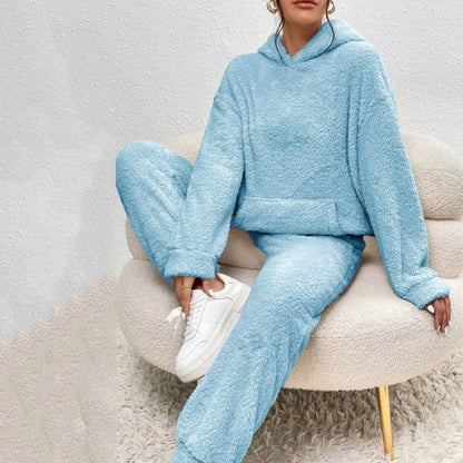 Dame Forårs Cozy Hættetrøje Loungewear Sæt