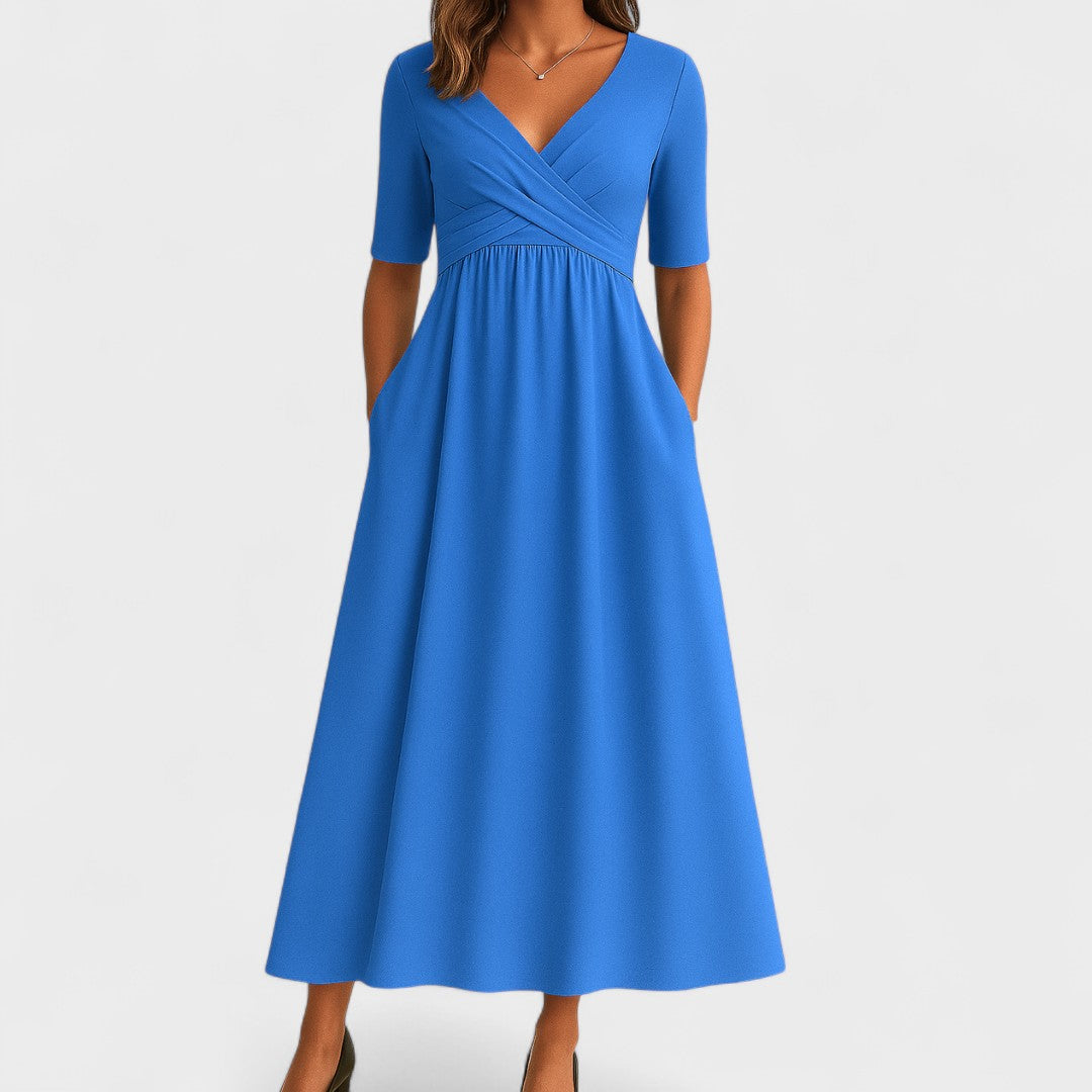 Elegant Sommer Midi Kjole til Sommeren