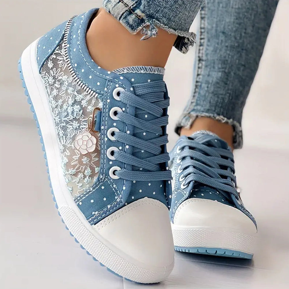 Luna - Dame sneakers med justerbar snørelukning
