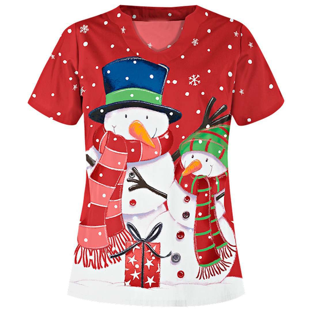 Ginger | Jule t shirt med v hals og print