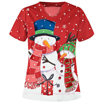 Ginger | Jule t shirt med v hals og print