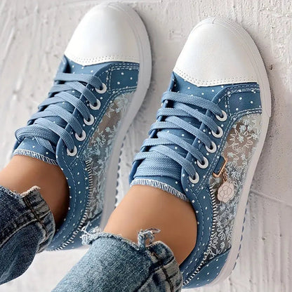 Luna - Dame sneakers med justerbar snørelukning