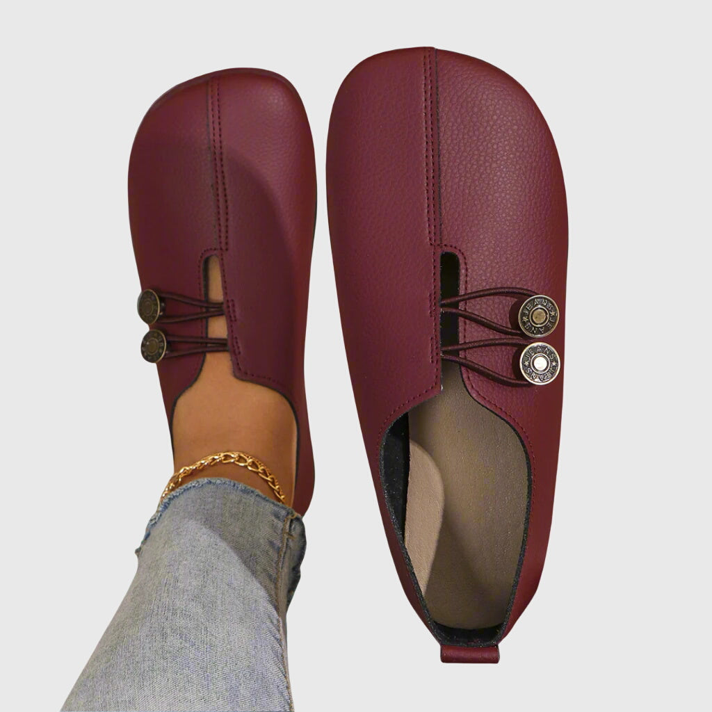 Dame Forårs Casual Slip-On Flade Sko med Knap