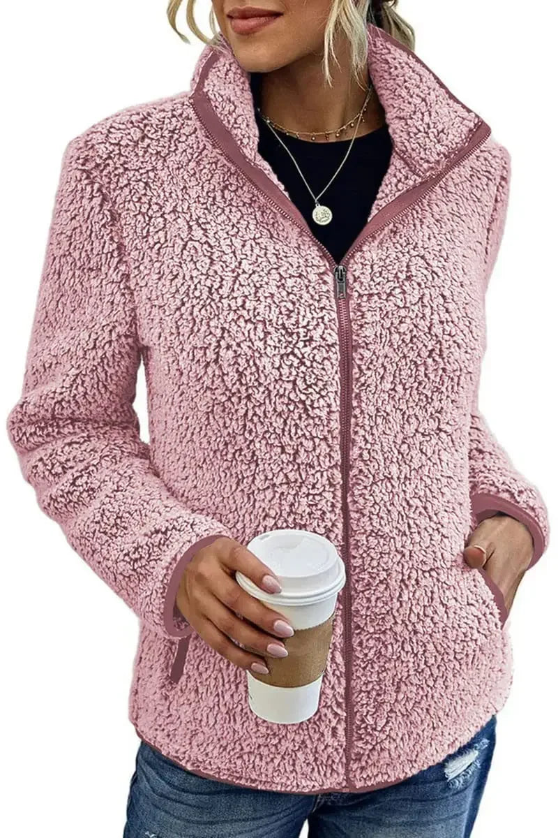 Behagelig Stilfuld Elegant Casual Fleecejakke