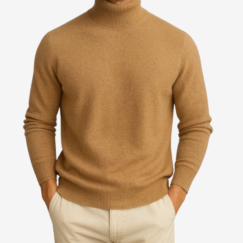 Kristian | Rund hals striksweater med klassisk pasform