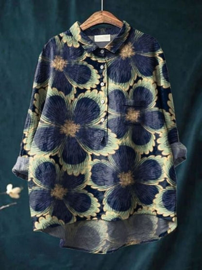 Inga | Blomstret bluse med romantisk feminin charme