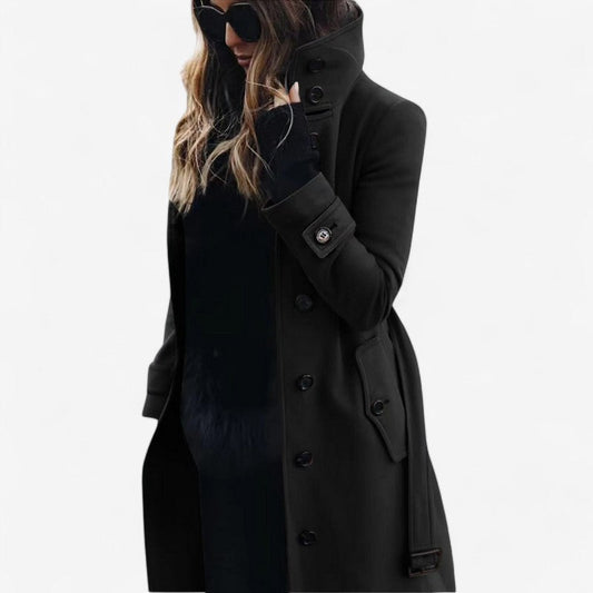 Emilia – Trenchcoat med lange ærmer knapper og lommer