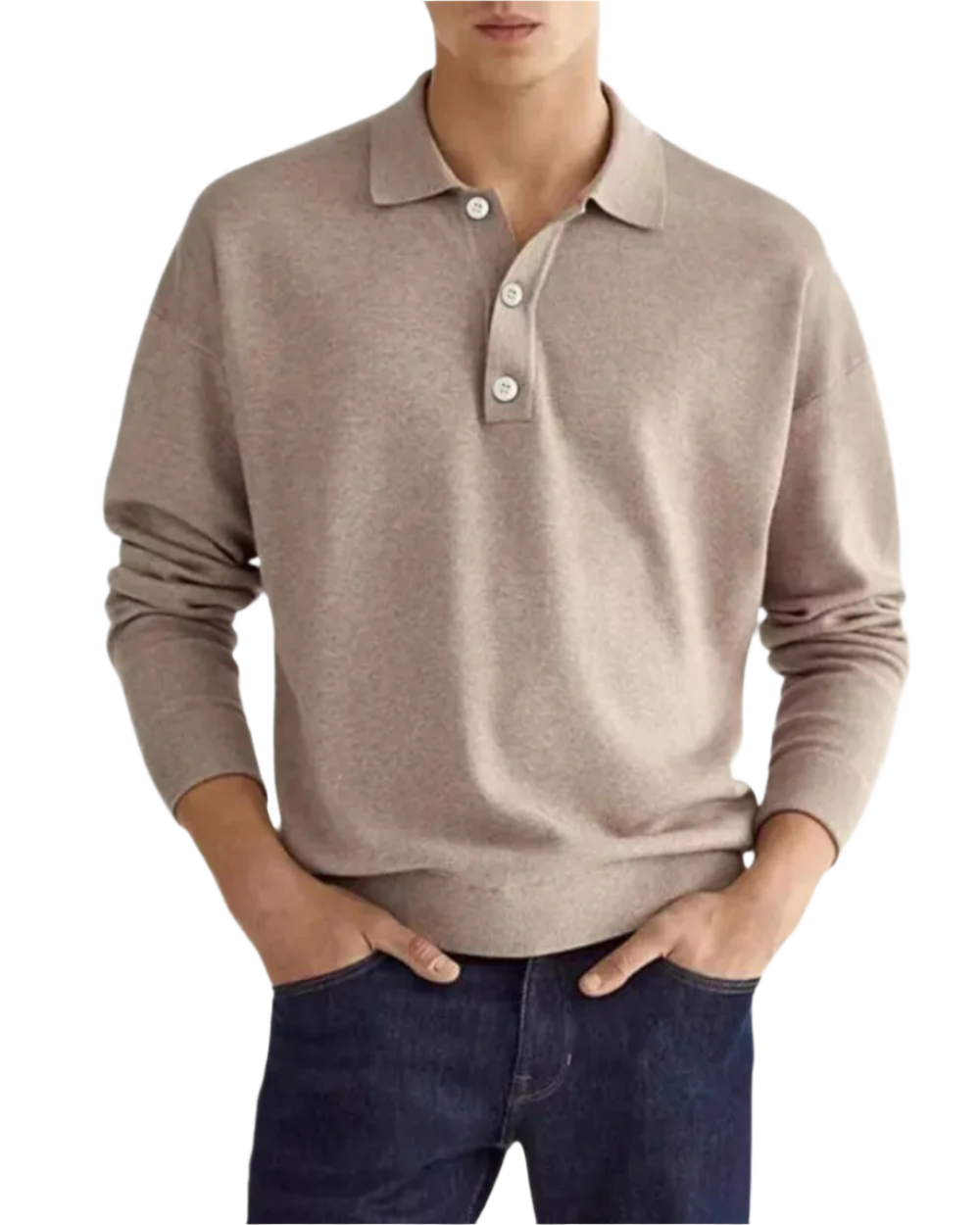 Moderne Åndbar Elegant Polo Sweater