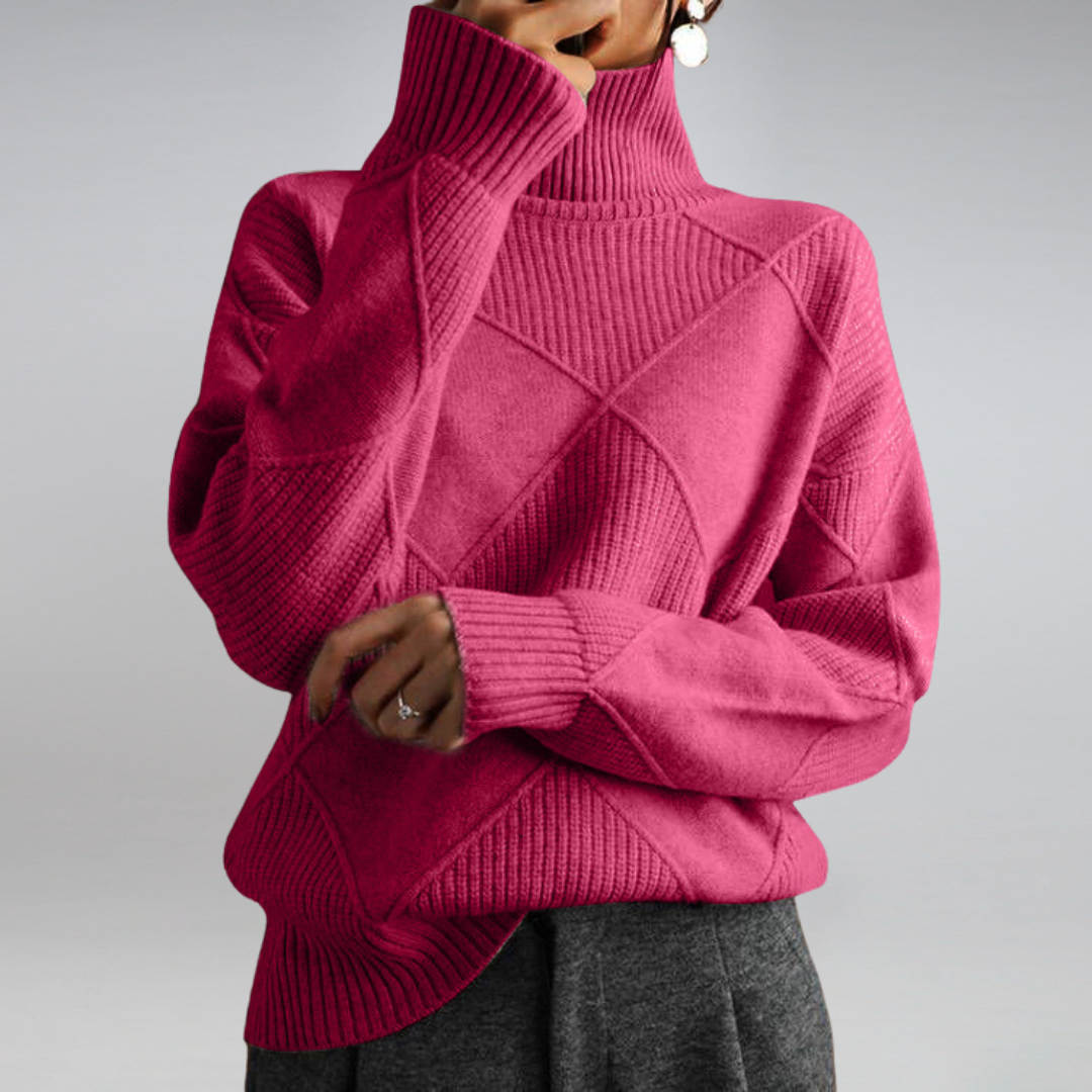 Moderne Stilfuld Elegant Blød Rullekravesweater
