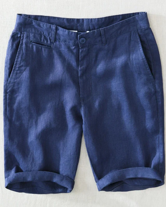Komfortable Afslappet Letvægts Linned Shorts