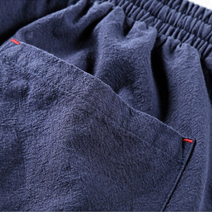 Japansk Inspirerede Åndbare Bomulds Shorts