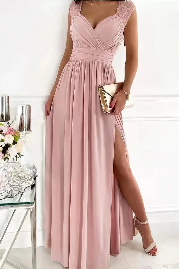 Moderne Elegant Stilfuld Ærmeløs Maxikjole