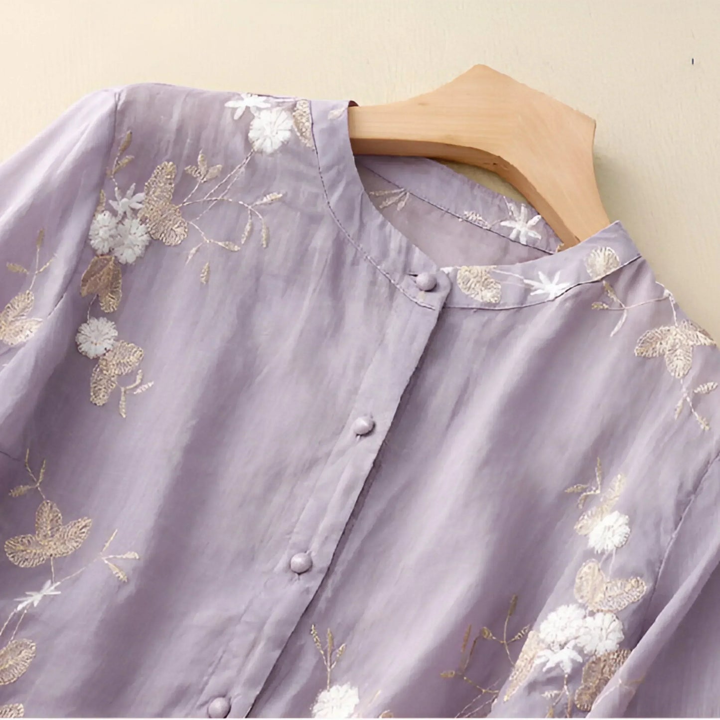 Moderne Let og Elegant Bomuldsbluse