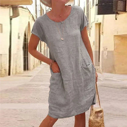 Elegant Komfortabel Casual Sommer Kjole