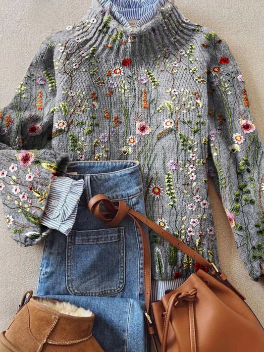 Abigail | Vintage Strikpullover med Blødt Åndbart Strik