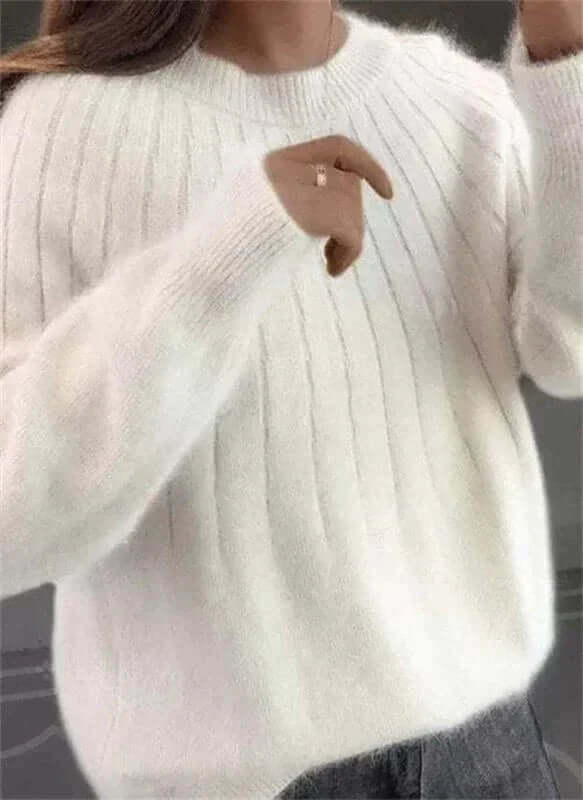 Stilfuld Elegant Hyggelig Ribstrikket Pullover