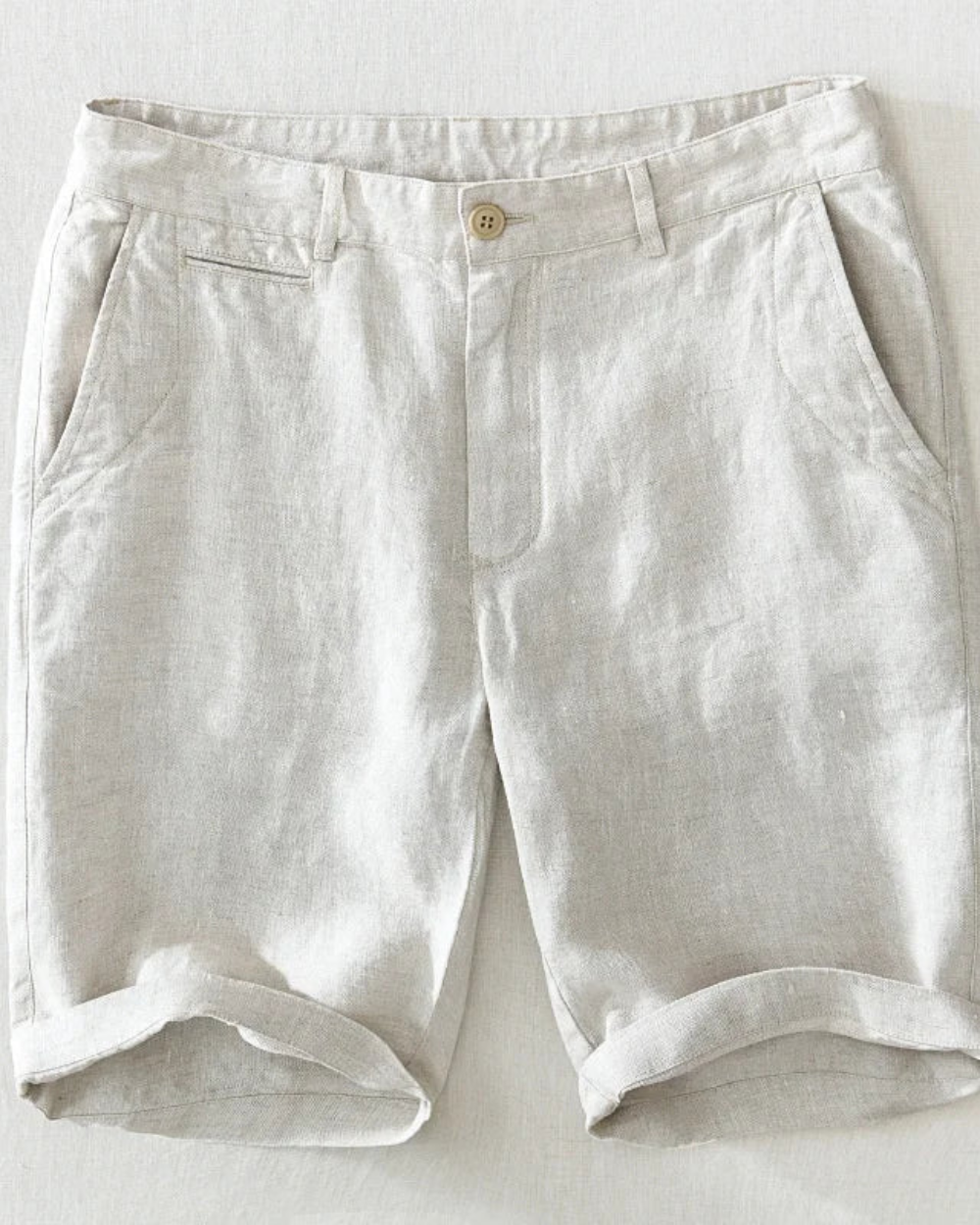 Komfortable Afslappet Letvægts Linned Shorts