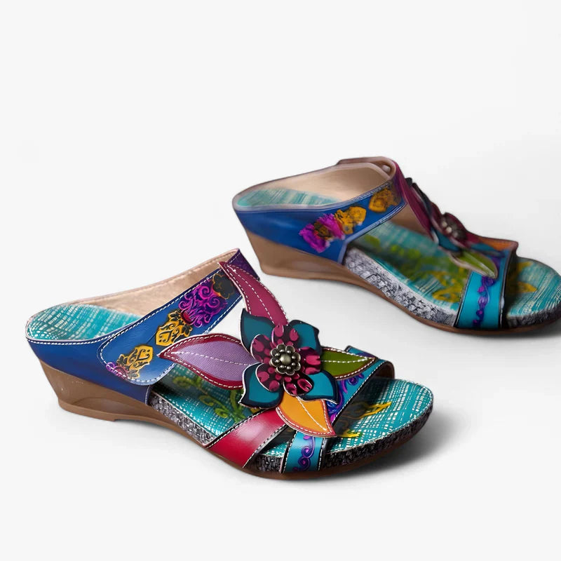Madison – Kilesandaler med blomsterdetaljer