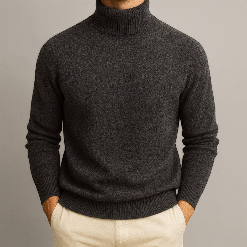 Kristian | Rund hals striksweater med klassisk pasform
