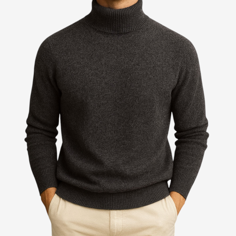 Kristian | Rund hals striksweater med klassisk pasform