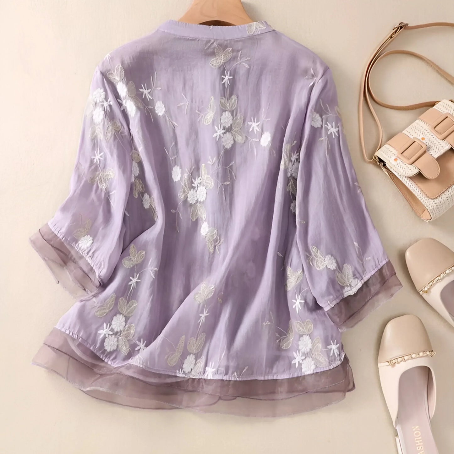 Moderne Let og Elegant Bomuldsbluse