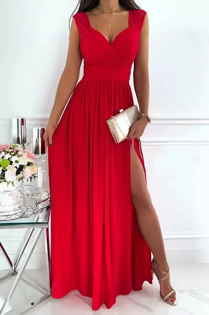 Moderne Elegant Stilfuld Ærmeløs Maxikjole
