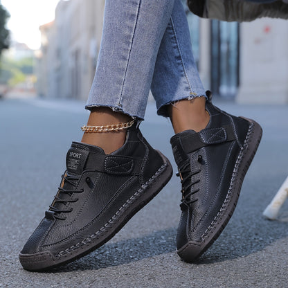 Dame Komfortable Afslappede Snøresneakers med Platform