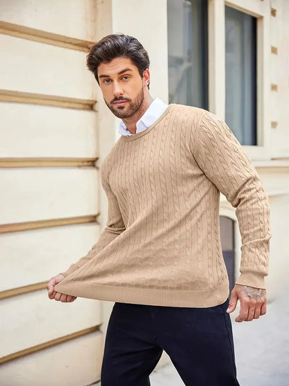 Elegant Afslappet Komfortabel Herre Pullover