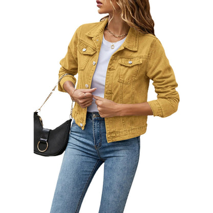 Moderne Behagelig Stilfuld Casual Denimjakke