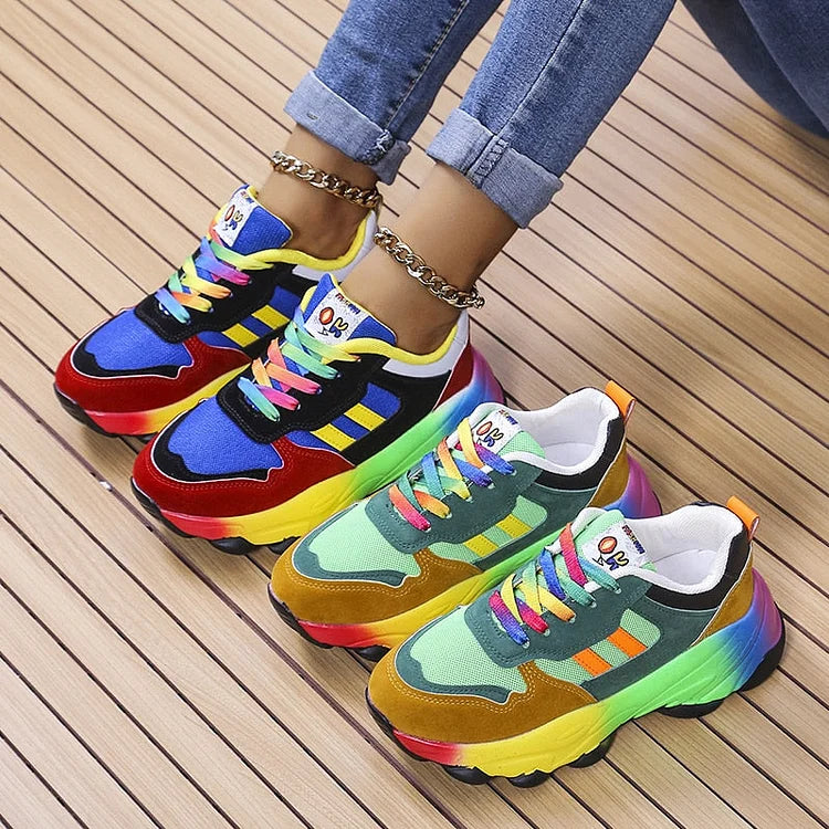Stilfulde Komfortable Legende Regnbue Sneakers