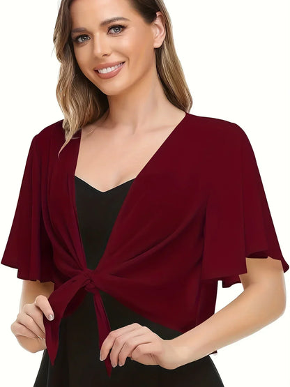 Kvalitets Moderne Elegant Stilfuld Omslagsbluse