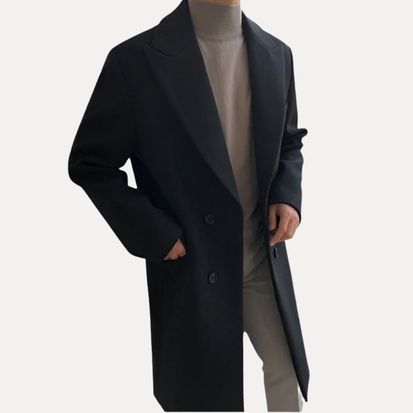 Stilfuld Chic Elegant Dobbeltbrystet Frakke