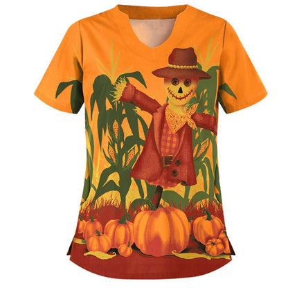 Ginger | Jule t shirt med v hals og print