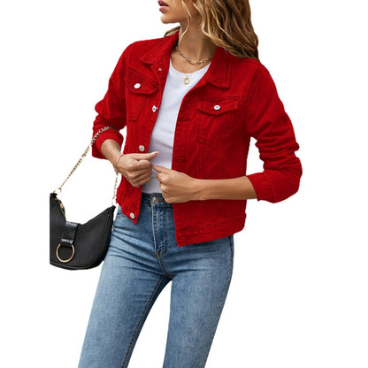 Moderne Behagelig Stilfuld Casual Denimjakke
