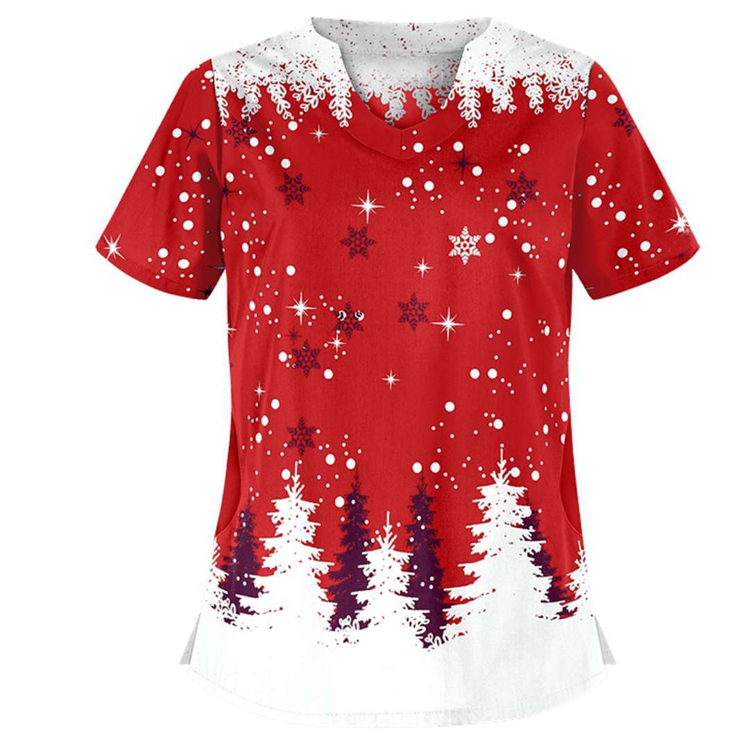 Ginger | Jule t shirt med v hals og print
