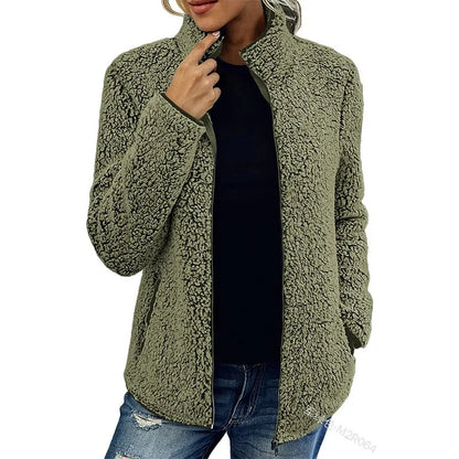 Behagelig Stilfuld Elegant Casual Fleecejakke