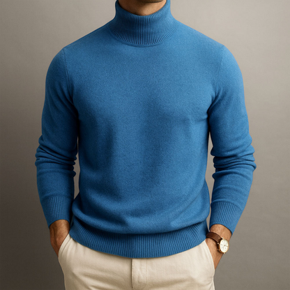 Kristian | Rund hals striksweater med klassisk pasform