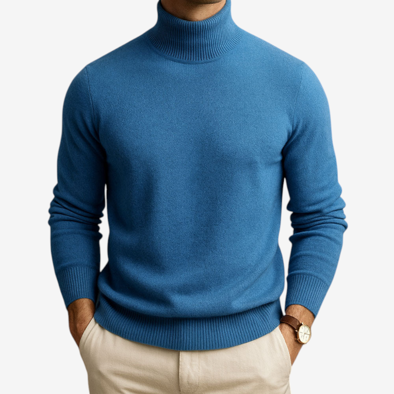 Kristian | Rund hals striksweater med klassisk pasform