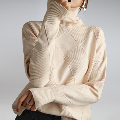 Moderne Stilfuld Elegant Blød Rullekravesweater