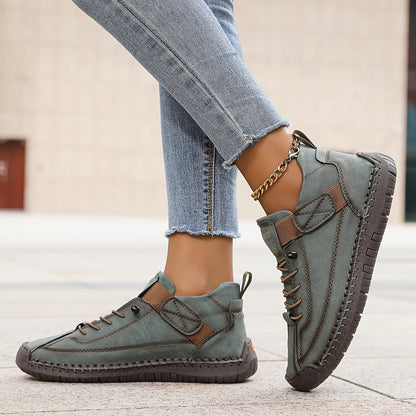 Dame Komfortable Afslappede Snøresneakers med Platform